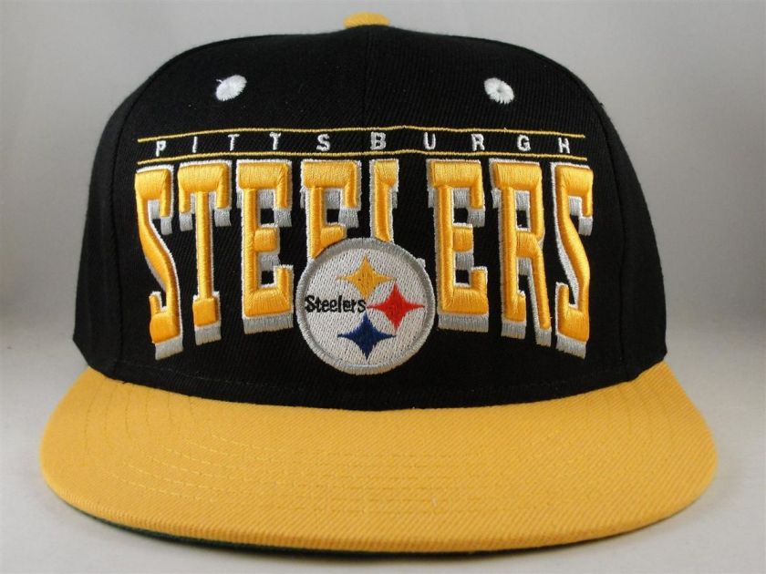 NFL PITTSBURGH STEELERS RETRO SNAPBACK HAT CAP FLAT BILL GREEN 