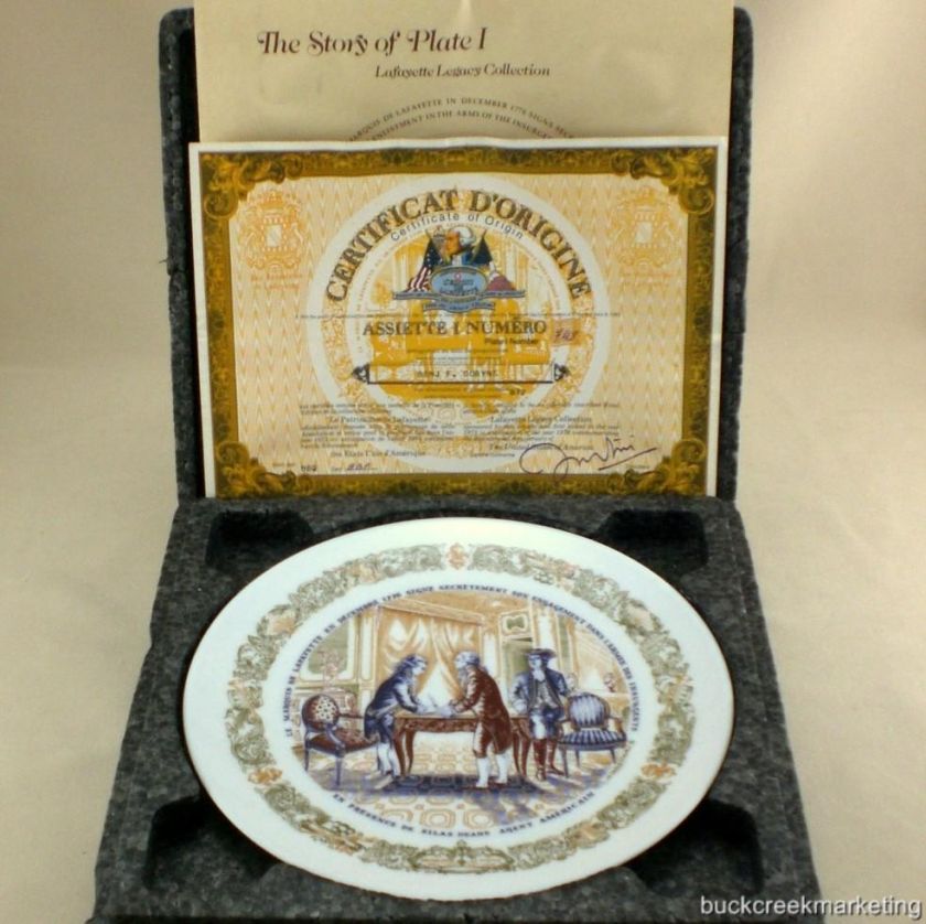 Lafayette Legacy DArceau Limoges VTG 1970s Revolutionary War Plates 