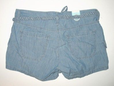 NWT Blue OLD NAVY Lightweight Chambray Denim w/ Braided Belt 6  