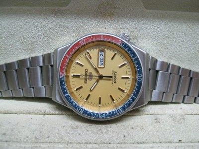 SEIKO SPORT AUTOMATIC UPPER RING ROTATE JAPAN WATCH ORIGINAL DIAL FRE 