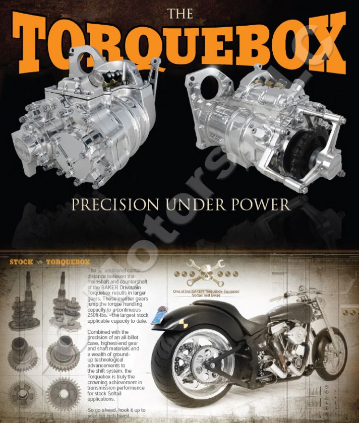 BAKER TORQUEBOX 5 OR 6 SPEED RSD TRANSMISSION EVOLUTION EVO SOFTAIL 