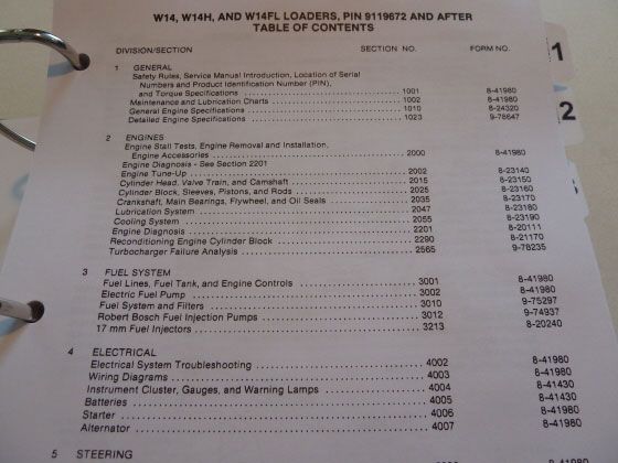 Case W14, W14H, W14FL Loader Service Repair Manual  