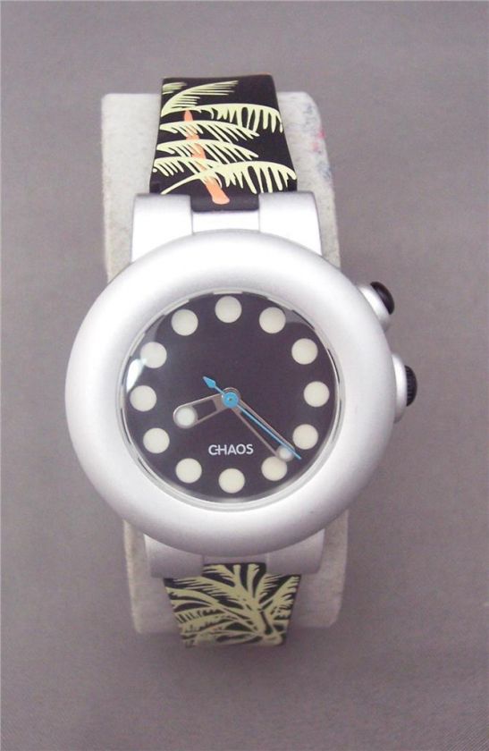 NIB Ladies CHAOS Palm Tree Print Plastic Strap Watch  