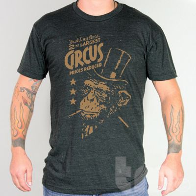 Smoking Circus Monkey on American Apparel TR401 T Shirt  