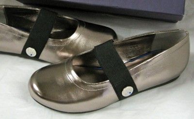 STUART WEITZMAN GIRLS STRETCH SHOES PEWTER SIZE 13 NIB  