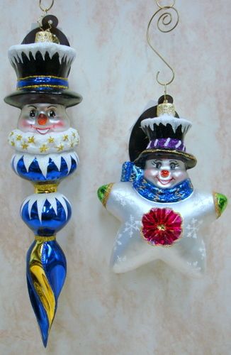 RADKO Holly Jean Pink ORNAMENT Snowman 1011693  