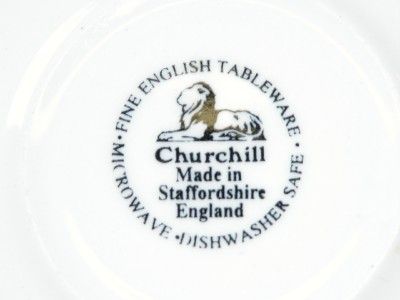 CHURCHILL WILLOW BLUE SAUCER PLATE GEORGIAN SHAPE FINE  