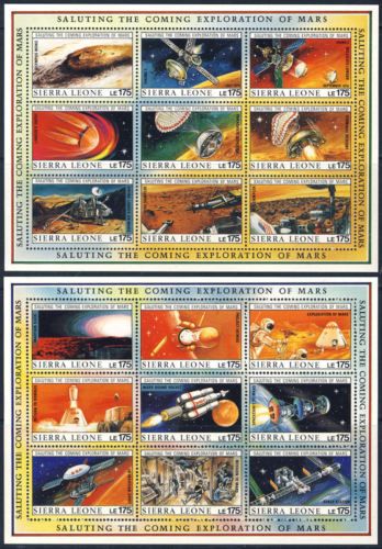 Sierra Leone #1167 71 5 Sheets Exploration of Mars MNH  