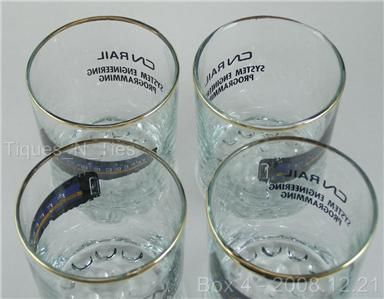 Set 4 CN Rail Canadian National Railroad Glasses  