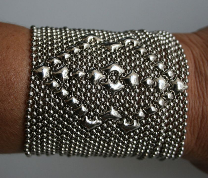   Gutierrez Liquid Metal by SG Wide Silver Cuff Bracelet B50  