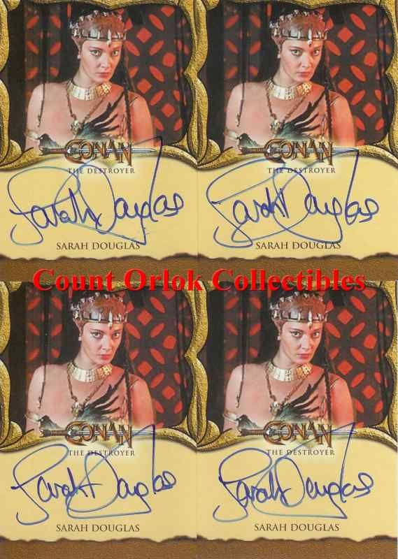 CONAN MOVIES EXPANSION Auto Autograph SARAH DOUGLAS  