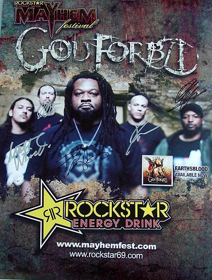   Autographed Signed Mayhem Fest Poster & Proof UACC RD COA  