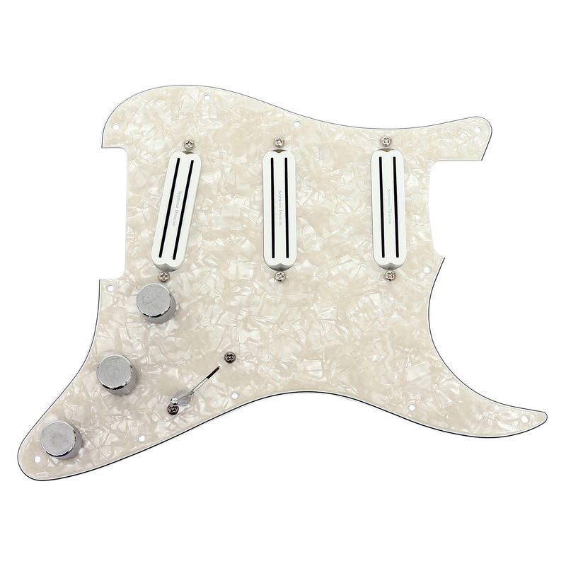 Duncan All Hot Rails Loaded Strat Pickguard WP/WH  