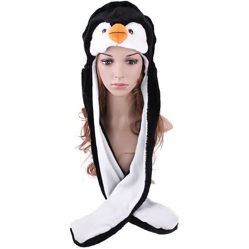 Cosplay Animal Cute Hat Furry Beanie Cap Penguin Bear  