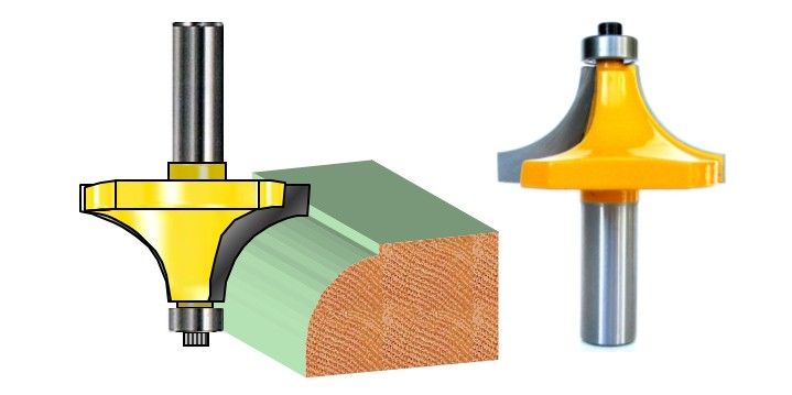 1pc 1/2 SH 3/4 Radius Round Over/Beading Router Bit  