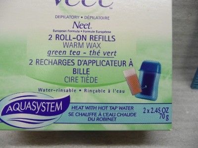 Veet Neet Aquasystem Warm Wax 2 Roll On Refill Kit depilatory water 