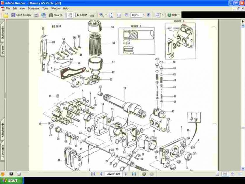 MASSEY FERGUSON MF 165 MF165 TRACTOR PARTS MANUAL  