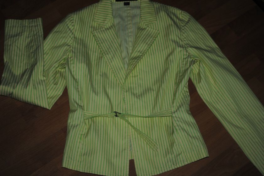 EXPRESS DESIGN STUDIO YELLOW GREEN JACKET BLAZER SZ 4  