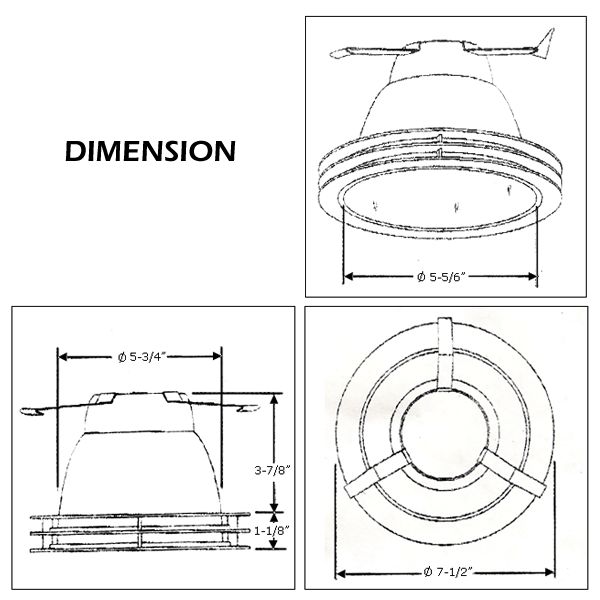 RECESSED LIGHTING RETROFIT KIT FOR ENERGY SAVING  