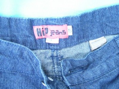 HIP JEANS SIZE 15 STRAIGHT LEG GOLD EMBROIDERED POCKETS  