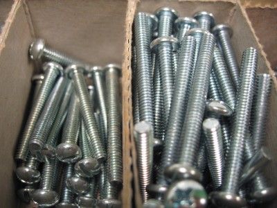 32 MIXED BRASS STEEL SLOTTED ROUND HEAD MACHINE SCREW  