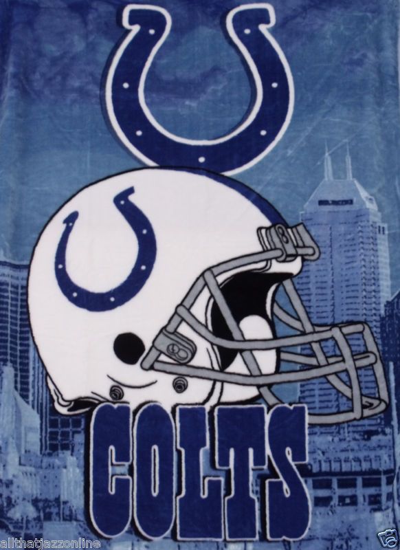 COLTS BLANKET NEW PLUSH HUGE 60 X 80 SOFT LUXURIOUS  