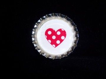 bottle cap charms lovebugs lady bugs heart valentine silver toned 