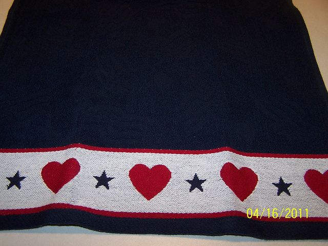 BEACH BOAT BATH TOWEL RED WHITE BLUE 4TH JULY USA  