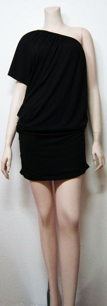 Victoria Secret One Shoulder Banded Tee Dress XS L  