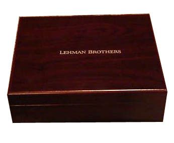 Lehman Brothers Desktop Cigar Humidor Collectable  