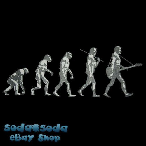 EVOLUTION Guitar ROCK STAR Music Hero Mens T SHIRT XL  