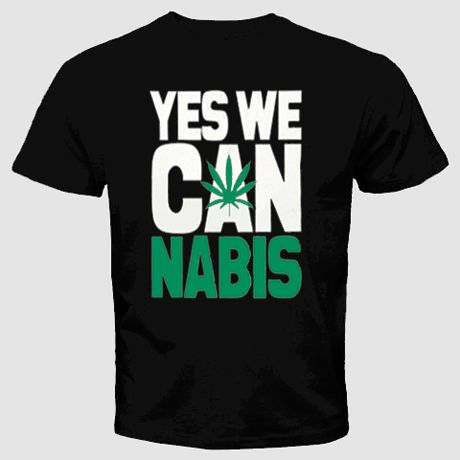 yes we can cannabis marijuana t shirt weed obama slogan  