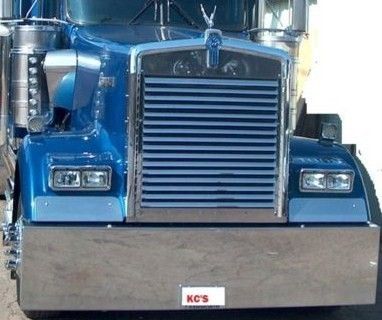 KENWORTH W900 20 INCH TEXAS STYLE STAINLESS BLIND MOUNT BUMPER  