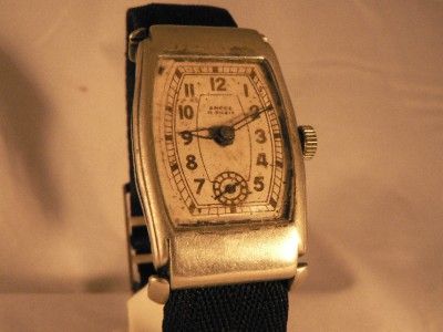 Ancre Wrist Watch 15 Rubis Kal 22 D.R.G.M. Flexy Lugs Germany Ca 1930 