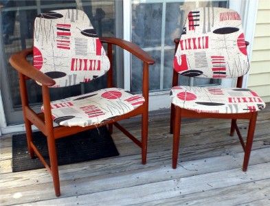 HOVMAND OLSEN Mid 20th Century Modern Teak Chairs  