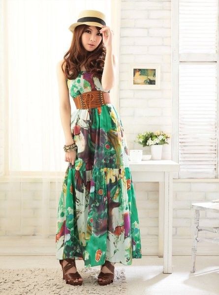 New BOHO Style Womens Casual Exotic Summer Floral Prints Maxi Dress 