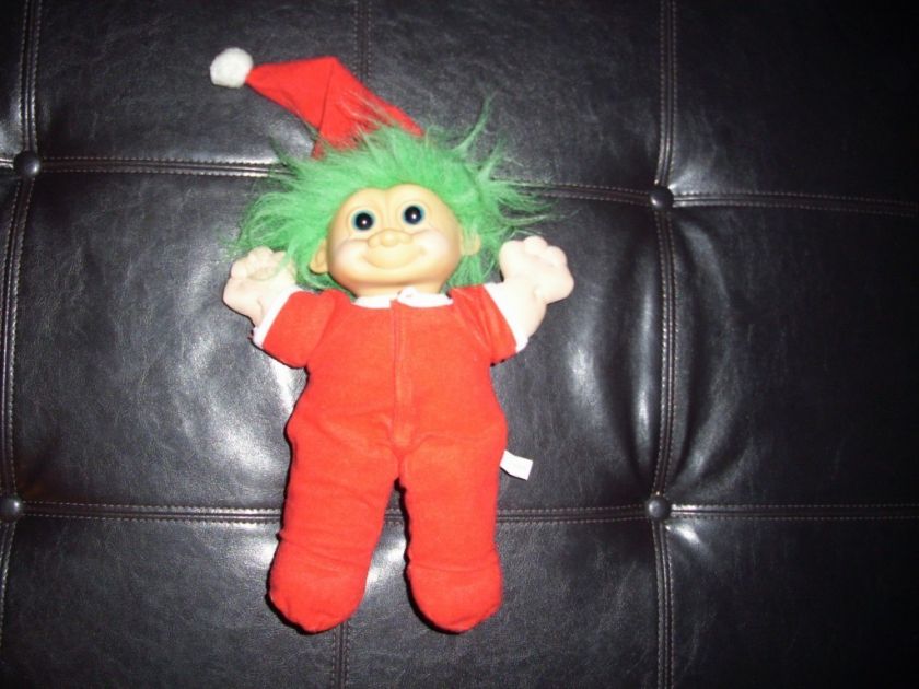 Vintage Christmas Santa Troll RUSS Green Hair RARE 13  