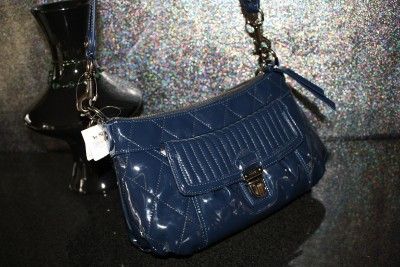   SEXY COBOLT BLUE PATENT LEATHER POPPY PURSE NEW CROSSBODY BAG  