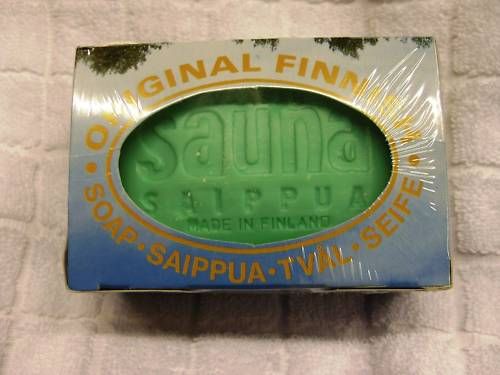 FRESH PINE Finnish Vaasa Sauna Soap w/Rope Finland 225g  