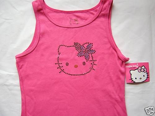 NWT Girls XL (12/14) Hello Kitty Pink Tropical Tank  