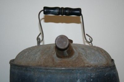 Vintage Galvanized Metal 5 Gallon Gas Can  