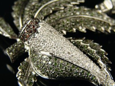 CUSTOM MENS WHITE GOLD FINISH MARIJUANA LEAF XL DIAMOND CHARM PENDANT 