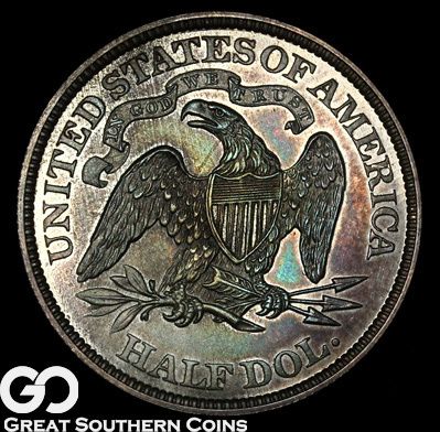 1871 Seated Liberty Half Dollar PROOF SOLID GEM PF++ ** ONLY 960 