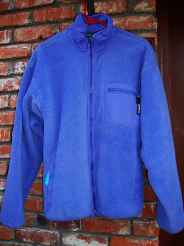 retro Patagonia purple heavy fleece jacket mint size 14 L/XL  