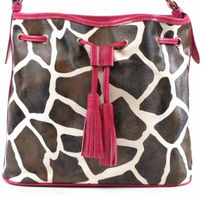 Giraffe Designer Inspired Large Purse Handbag Fashion  