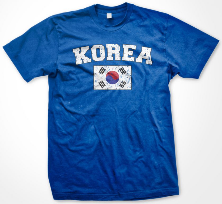 South Korea World Cup Soccer Korean Flag Mens T Shirt  