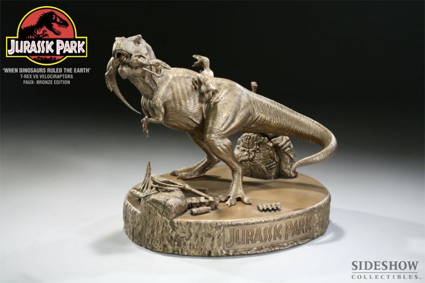 When Dinosaurs Ruled the Earth Faux Bronze Diorama Statue