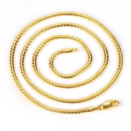 Classic 9K Real Gold Filled Unisex/Mens Snake Chain,Sl3044 JC303(50cm 