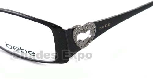 NEW BEBE EYEGLASSES BB 5014 BLACK JET AMBITIOUS AUTH  