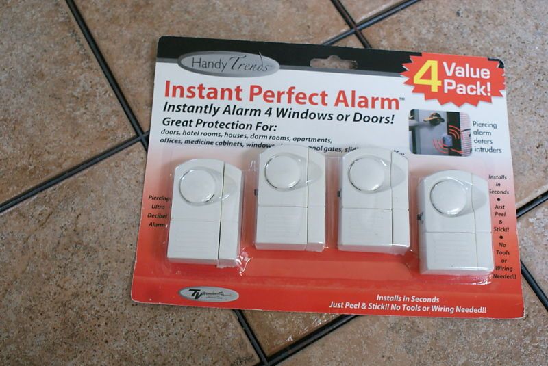 HANDY TRENDS INSTANT PERFECT ALARM WINDOW/DOOR 4PC NEW  